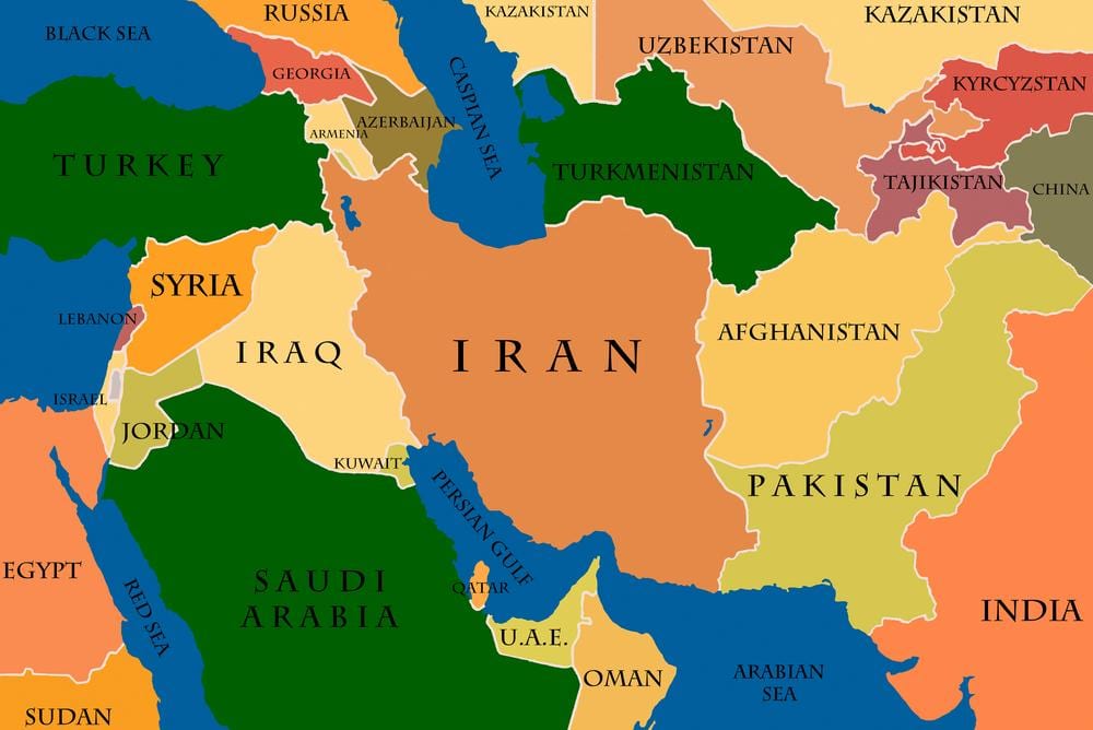 지도 카타르 도하 middle east