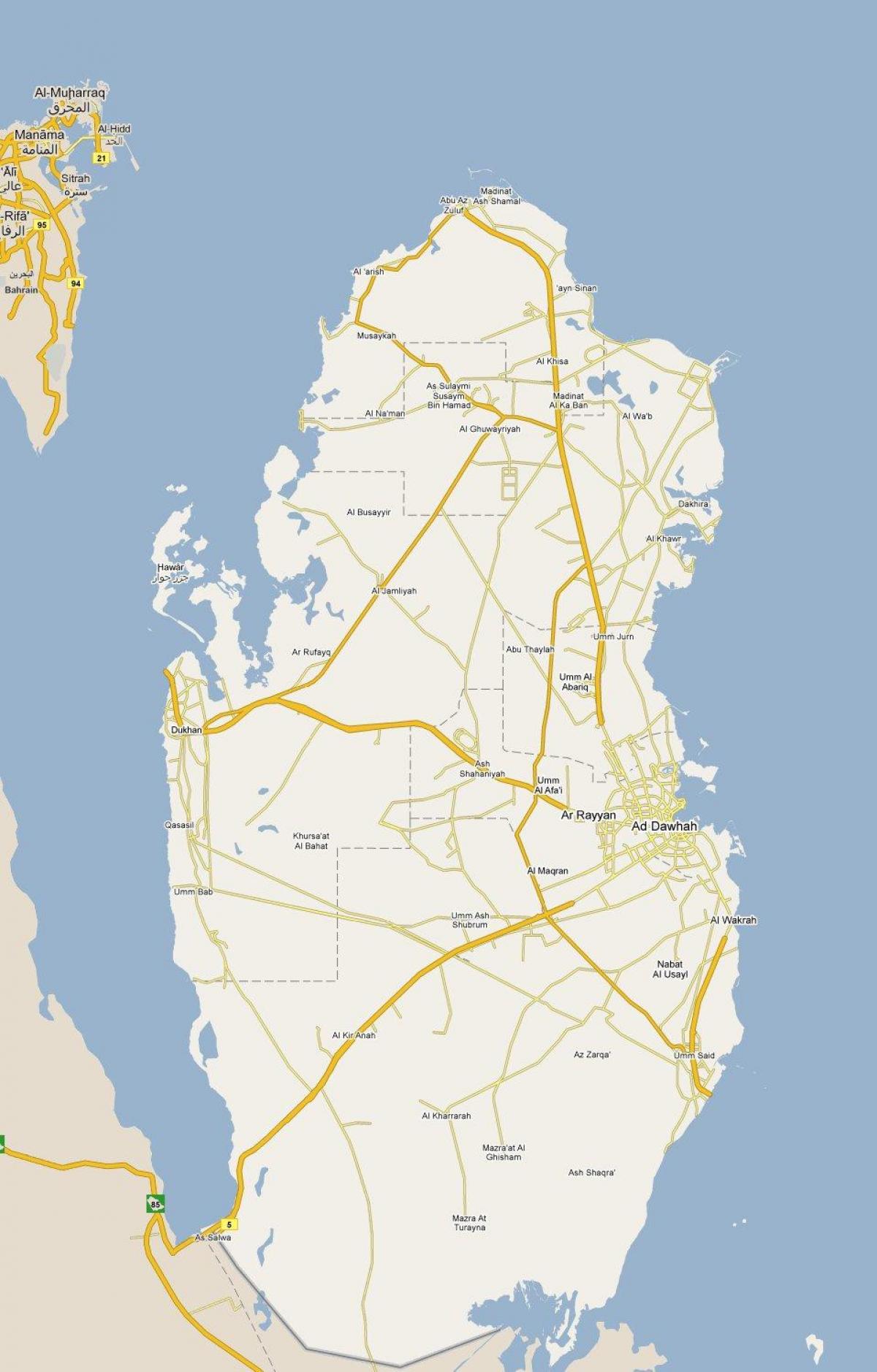 지도를 보여주는 카타르