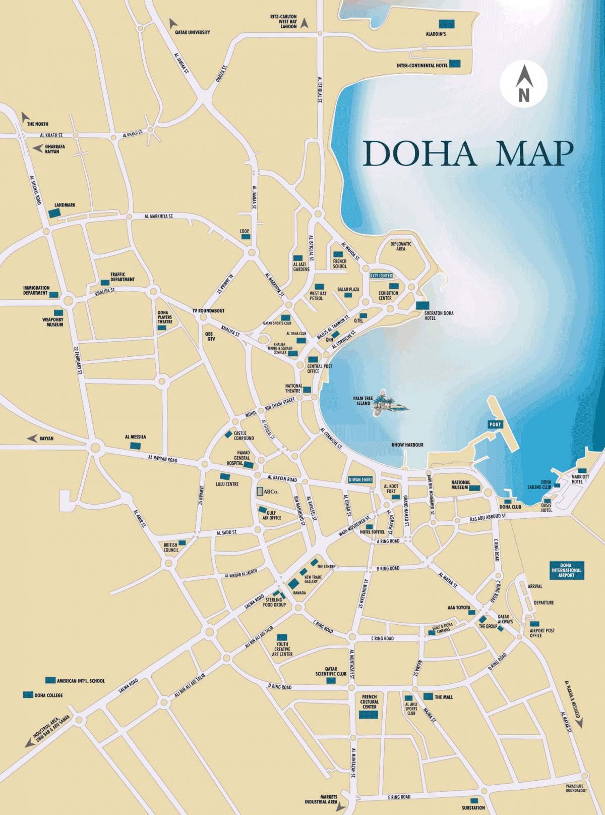 지도 카타르 도하