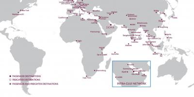 카타르항공 네트워크 지도
